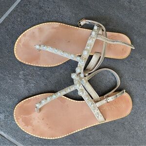 Lilly Pulitzer Pearl Sandals Like New Condition 8.5